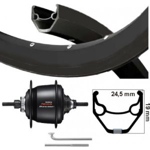 ACHTERWIEL 28 inch  (622) ZWART Shimano NEXUS 8 Disc  ZWART