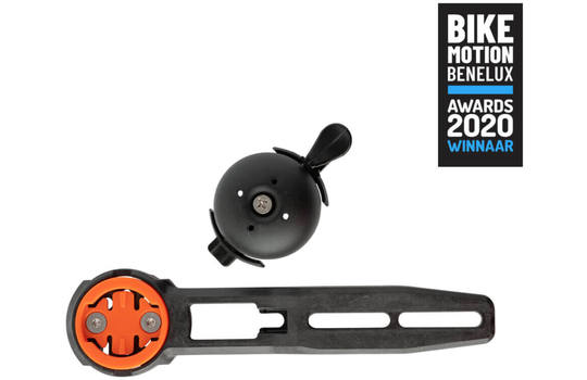 Garmin stuursteun HIDEMYBELL GARMIN 510 t/m 1030 Zwart Flat-mount CARBON  Model 2020 - Delta Bikes