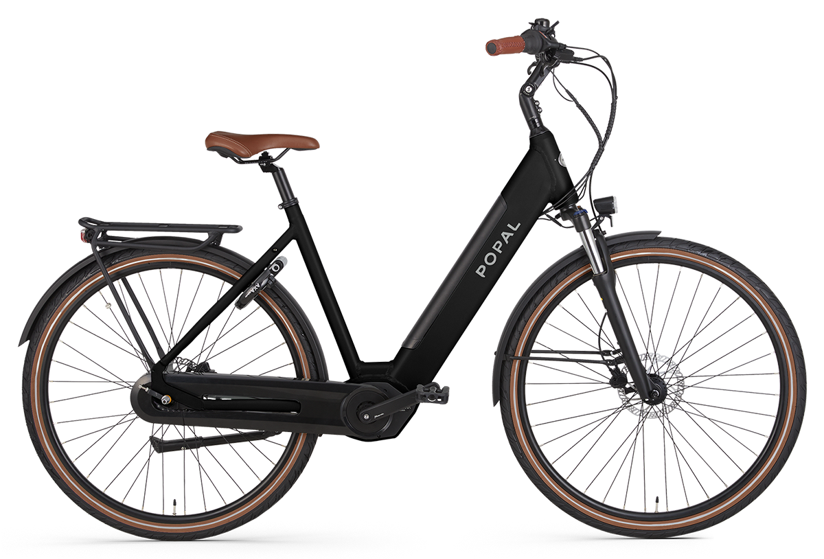 Popal Novel E-Bike Middenmotor Mat Zwart - Delta Bikes